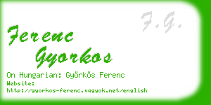 ferenc gyorkos business card